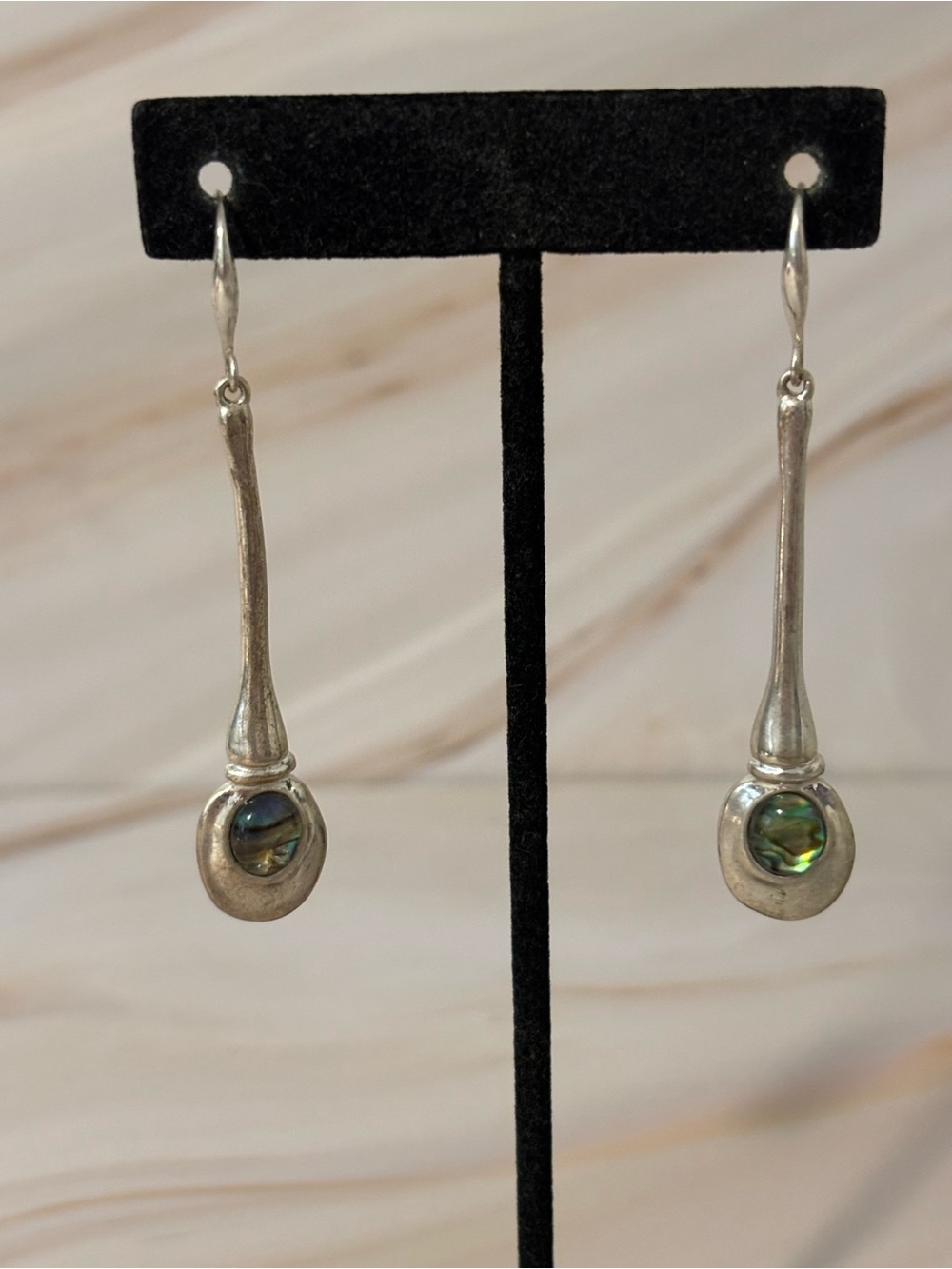 RLM SOHO Drop Earrings with Iridescent Abalone 2-1/4”